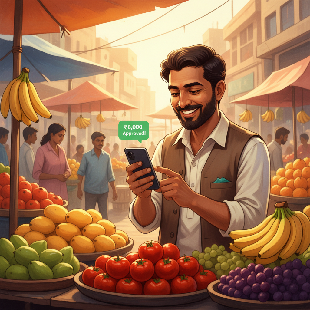 Vendor using Hisaab on WhatsApp